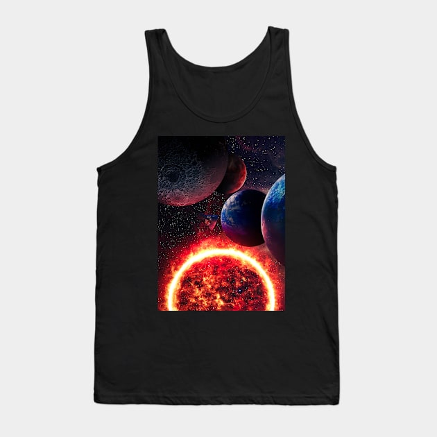 Multi Planets Tank Top by Shaheen01